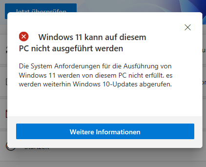 Windows 11 | Installation nich möglich?