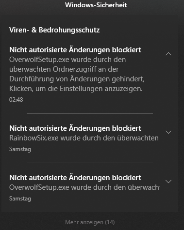 Windows Defender blockiert regelmässig ungenutzte Programme?