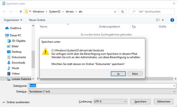 Windows: Keine Berechtigung?