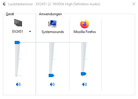 [Firefox] Windows 10 Lautstärkemixer plötzlich auf 100%?