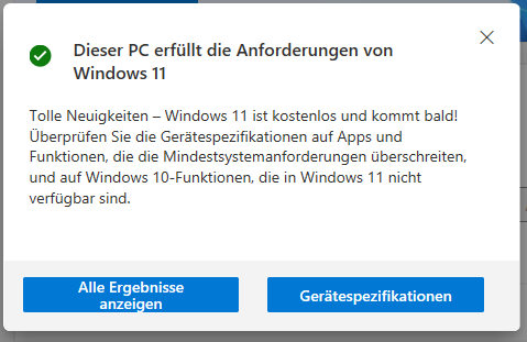 Windows 11 update möglich?