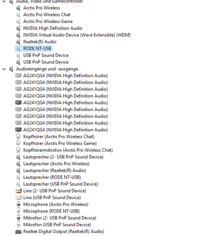 USB Mikrofon wird nicht richtig erkannt  (Rode NT-USB?