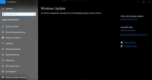 Windows Update Fehler?