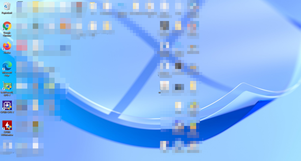 Warum sind meine Desktopsymbole nach links gerutscht?