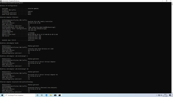 Ethernet verfügt über keine gültige IP-Konfiguration seit win 11?