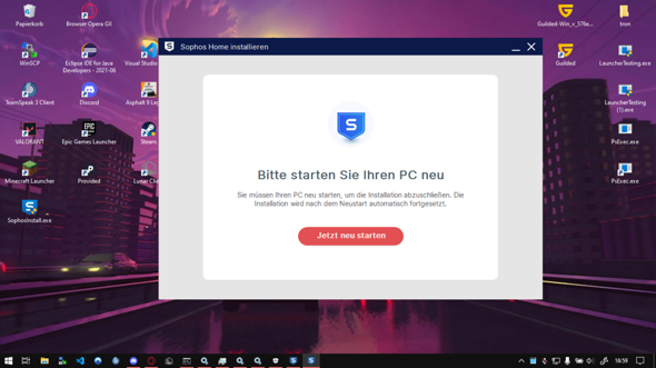 Sophos Home fehler?