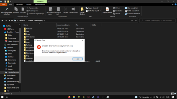 Was hat es mit dem Line 2228 Fehler auf Windows 10 auf sich?