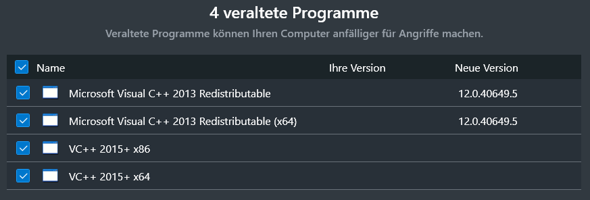 Wie aktualisiert man Windows Visual C++?