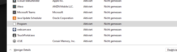 Suspektes Programm in der Autostart-Liste in Windows 10?