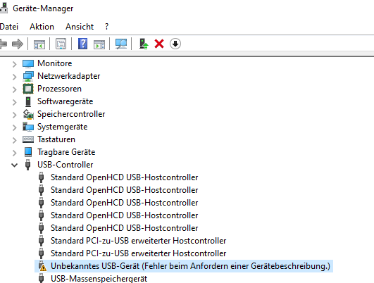 Controller Windows 10 Fehler Code 43?