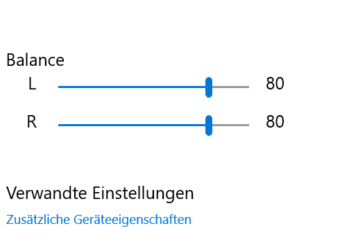 Windows 10, Lautstärke Balance verstellen?