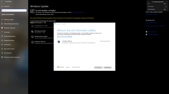 Windows-Update funktioniert nicht wegen VirtualBox?