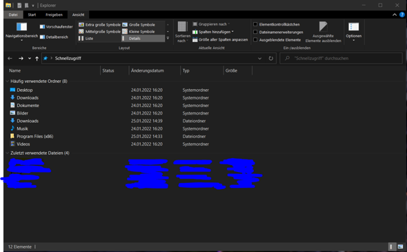 Windows-Explorer linke Leiste fehlt?