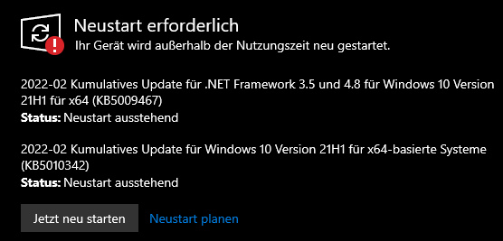 Ständiger unendlicher Startladebildschirm bei Windows Update Neustart?