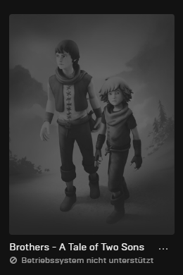 Brothers - A Tale of Two Sons unterstützt Betriebssystem nicht?