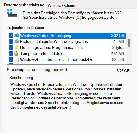 Kann ich Windows Update bereinigen?