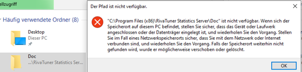 Kann den Ordner DOC nicht im Explorer öffnen?