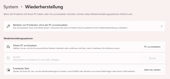Von Windows 11 auf Windows 10?