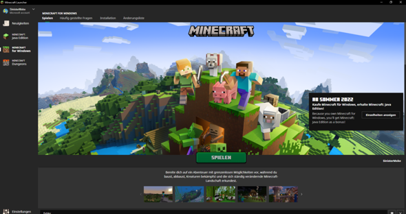 Minecraft Windows 10 Fehler bei Installation?