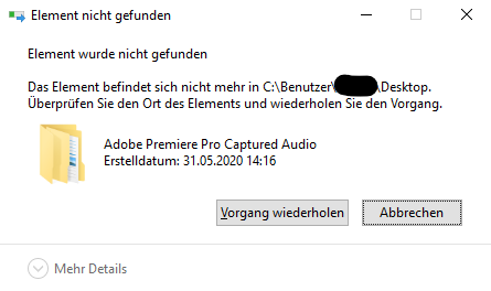 Kann Ordner nicht löschen (WIN 10)?