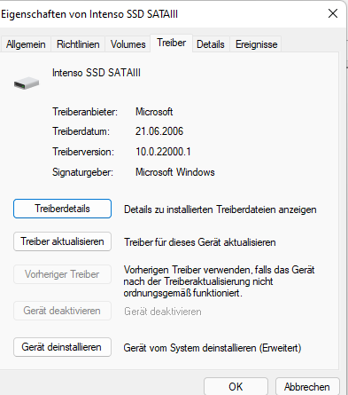 SSD Treiber aktualisieren?