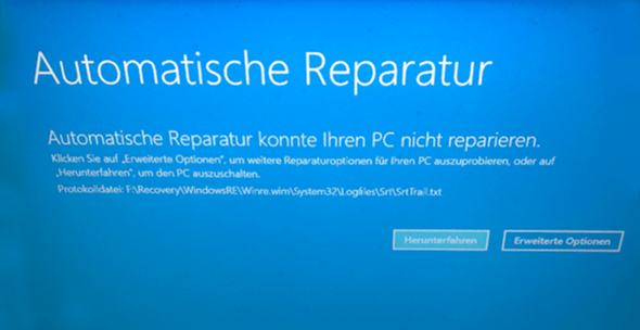 Windows konnte nicht richtig geladen werden?