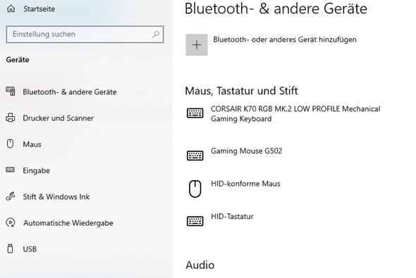 bluethooth button windows 10?