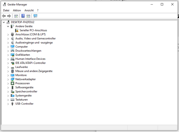 Was ist das für ein Gerät welches im gerätemanager angezeigt wird, ich habe nichts...