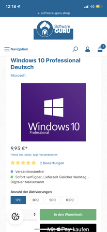 Wo günstig Windows 10 pro kaufen?