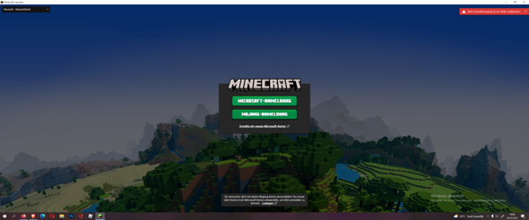 Minecraft für Window 10 Anmeldeversuch gescheitert, warum?