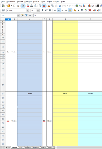 OpenOffice Calc Datum ändern?
