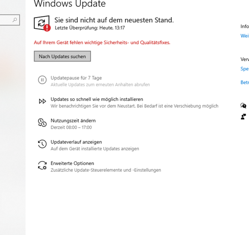 Windows 10 lädt keine Updates mehr runter?