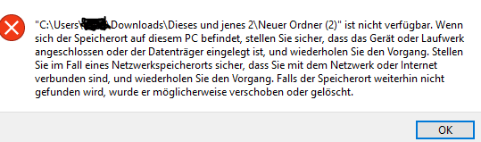 ordnerinhalt plötzlich weg/verschoben?