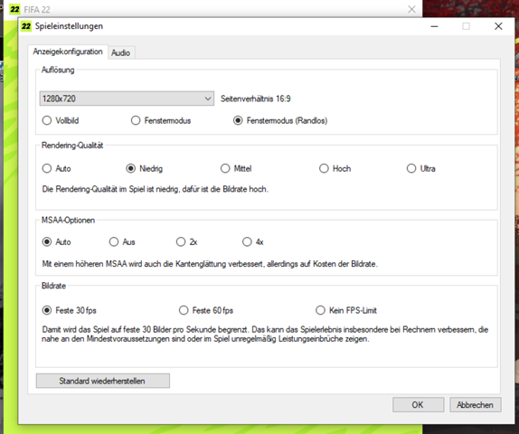 FIFA 22 100% GPU Auslastung?