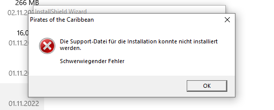 warum kann ich das spiel nicht deinstallieren WIN10?