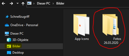 Automatische Foto-Ordner erstellung bei Windows 10 deaktivieren?