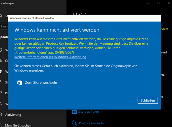 Hilfe bei Reaktivierung von Windows?