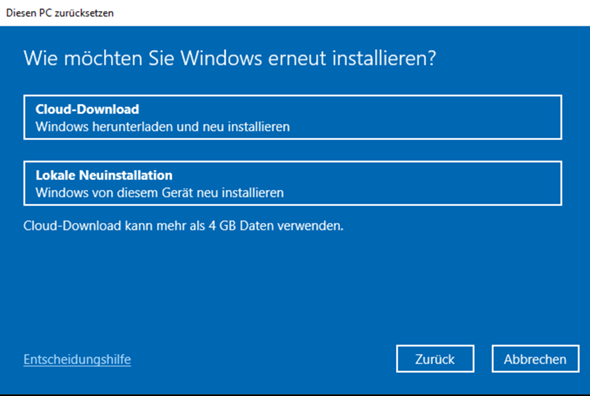 Wie sollte man Windows neu installieren?