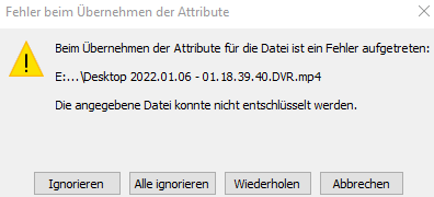 Windows 10 gesperrte Dateien entsperren?