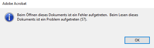 Seit Upgrade Win 8 auf 10 lassen sich manche ältere PDF-Dateien nicht mehr mit Adobe...