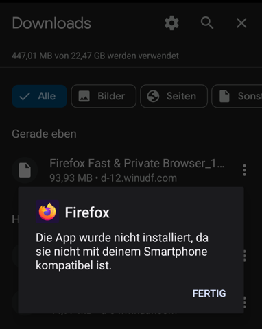 Firefox Download funktioniert nicht?
