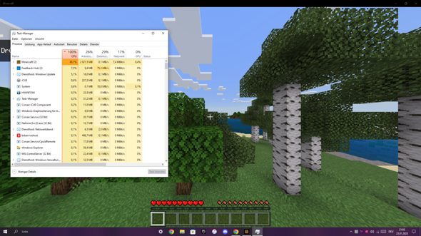 Minecraft nimmt 80% von der Cpu?