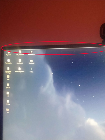 Wie bekomme ich diese Weiße Linie von meinem Desktop weg?