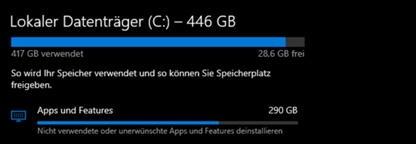 Wieso ist mein Speicher so voll auf meinem PC?