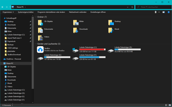Windows 10 File-Explorer ist nicht normal?