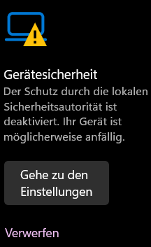 Windows Problem bei der Sicherheit. Wie kann ich das beheben?