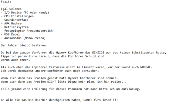 Warum gibt Soundinterface fehlerhaften Sound aus?