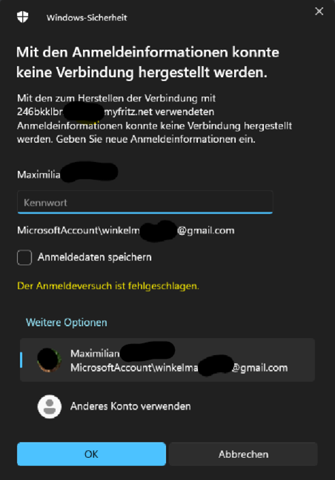 Remote Desktop (Anmeldungsdaten)?