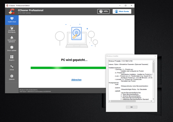 Was ist das für eine Fehlermeldung vom Windows Installer und wie behebe ich diesen?