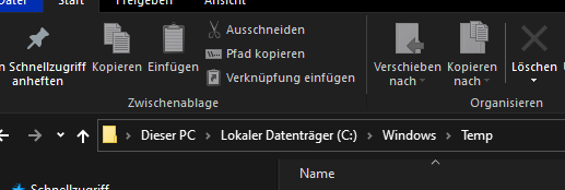 Windows Temp Ordner löschen?